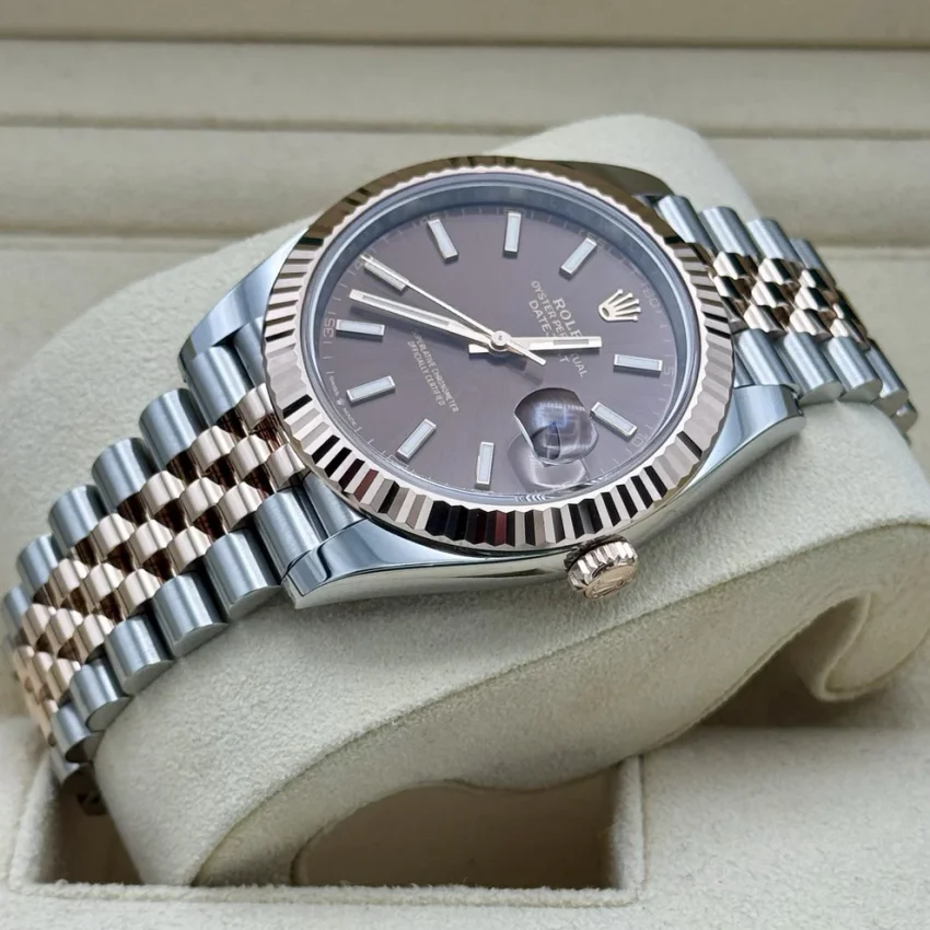 Rolex Datejust 41 Steel & Rose Gold 126331. Chocolate Brown Dial. 2023 Full Set