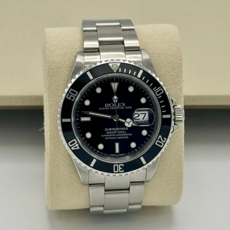 Rolex Submariner Date 16610 Men’s Watch. Y Serial With 2022 Rolex Service Card