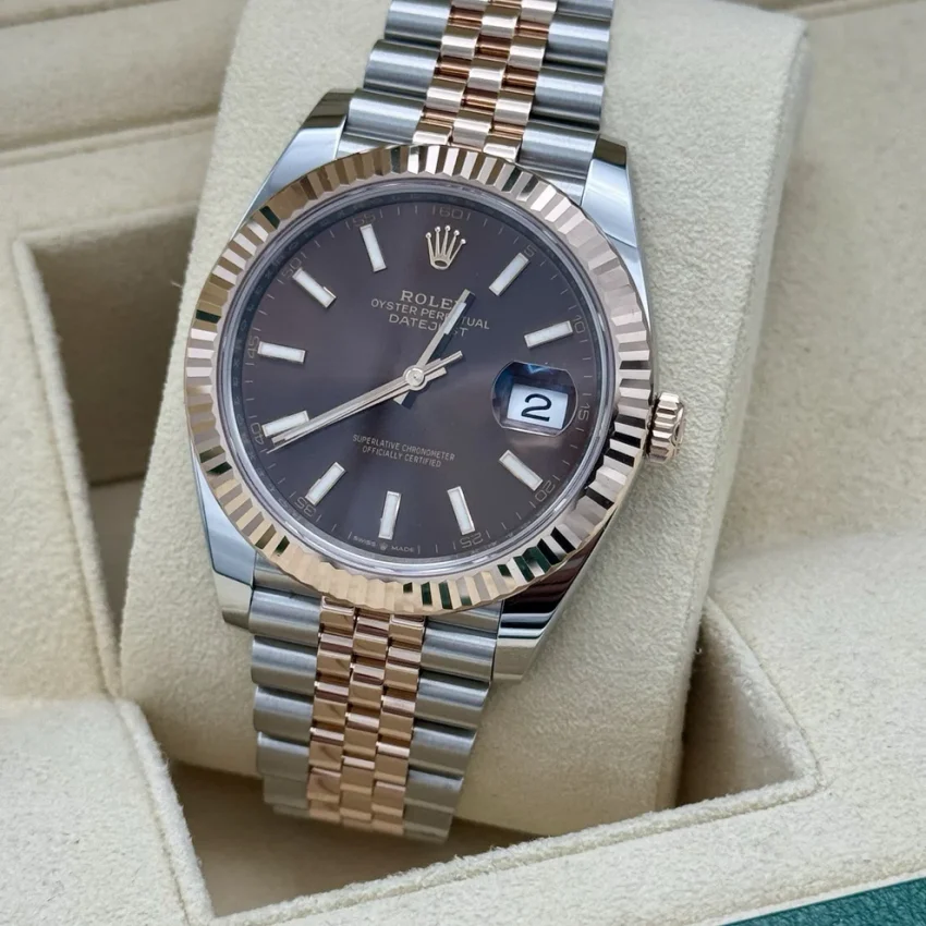 Rolex Datejust 41 Steel & Rose Gold 126331. Chocolate Brown Dial. 2023 Full Set