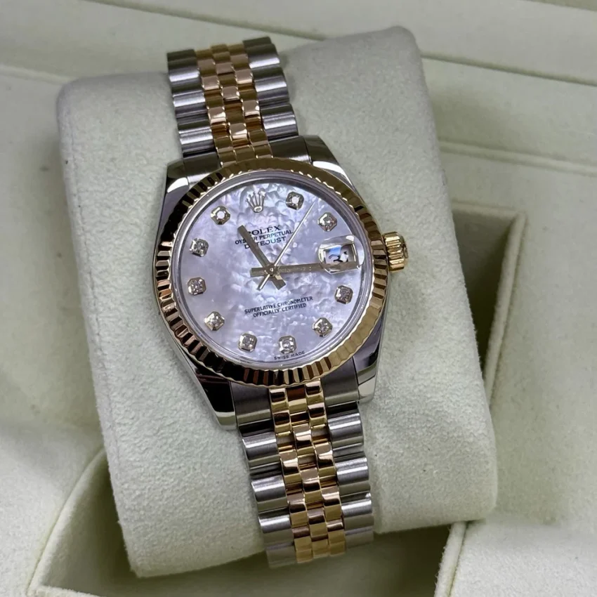 Rolex Datejust 31 178273 31mm. MOP Mother Of Pearl Diamond Dial. 2007 Full Set